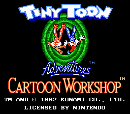 Tiny Toon Adventures Cartoon Workshop title screenshot